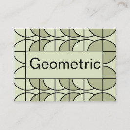緑の円のジオメトストライプリ 名刺