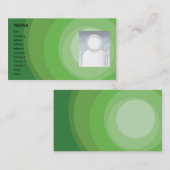 緑の円の陰-ビジネス 名刺 (正面/裏面)