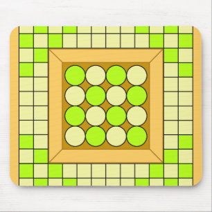 緑の円パターン マウスパッド