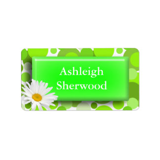 緑の円名ラベル ラベル