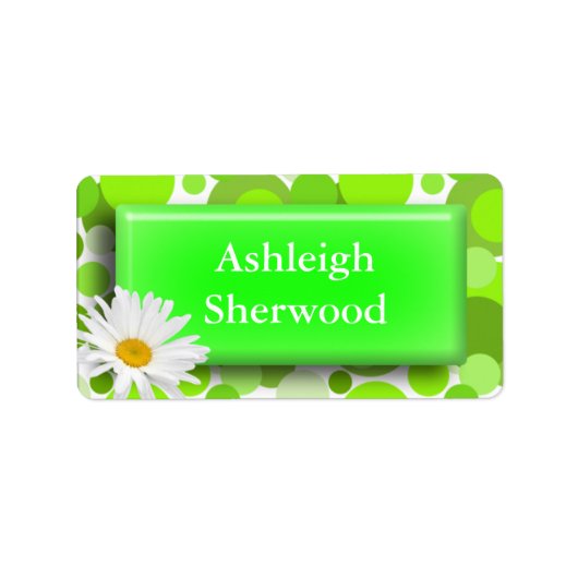 緑の円名ラベル ラベル (正面)