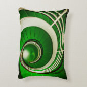 緑の円形階段 アクセントクッション (裏面(縦))