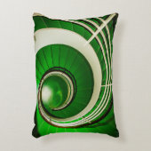緑の円形階段 アクセントクッション (正面(垂直))