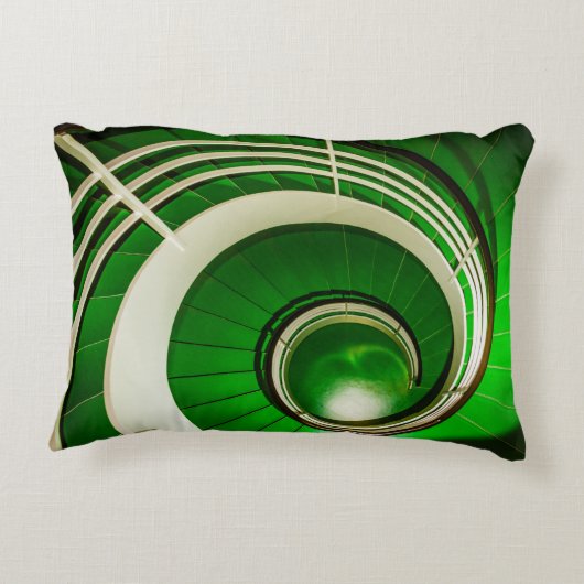 緑の円形階段 アクセントクッション (裏面)