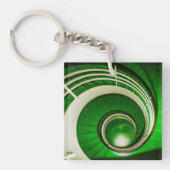 緑の円形階段 キーホルダー (正面)