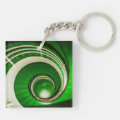 緑の円形階段 キーホルダー (裏面)