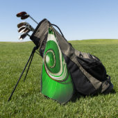 緑の円形階段 ゴルフタオル (グリーン)