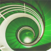 緑の円形階段 シール (正面)