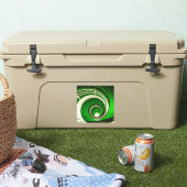 緑の円形階段 シール (クーラー)