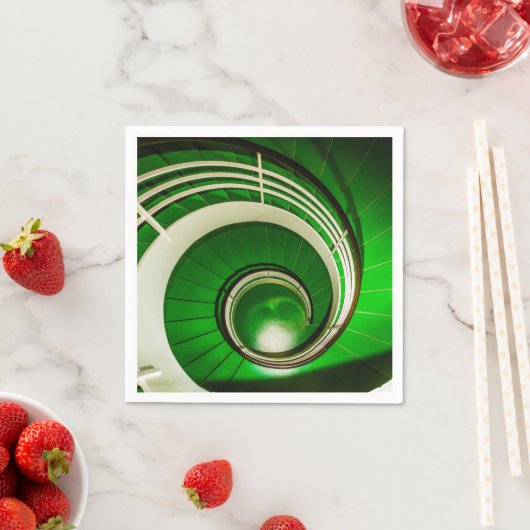緑の円形階段 スタンダードカクテルナプキン (インサイチュ)