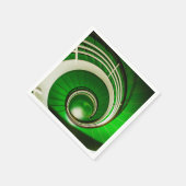 緑の円形階段 スタンダードカクテルナプキン (角)