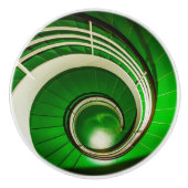 緑の円形階段 セラミックノブ (正面)