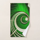 緑の円形階段 バスタオルセット (ハンドタオル)
