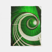 緑の円形階段 フリースブランケット (正面)