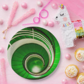 緑の円形階段 ペーパープレート (パーティー)