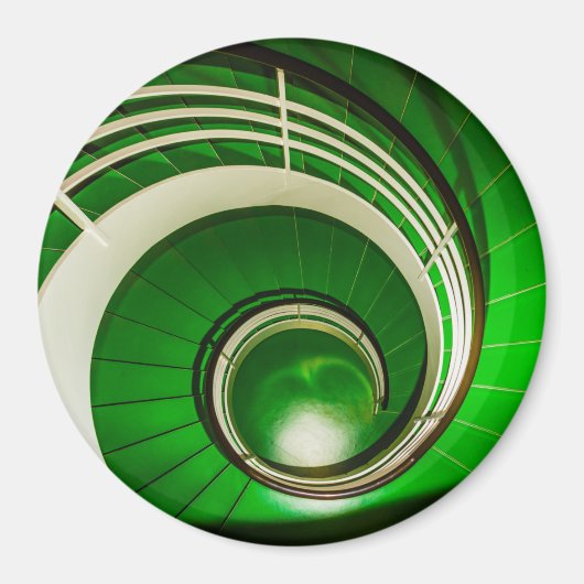 緑の円形階段 マグネット (正面)