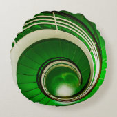 緑の円形階段 ラウンドクッション (正面)