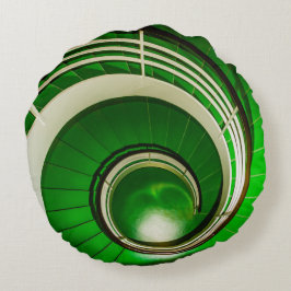 緑の円形階段 ラウンドクッション