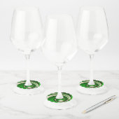 緑の円形階段 ワイングラスタグ (セット)