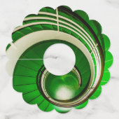 緑の円形階段 ワイングラスタグ (裏面)