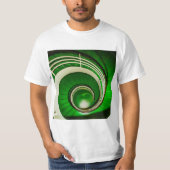 緑の円形階段 Tシャツ (正面)