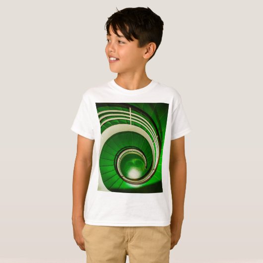 緑の円形階段 Tシャツ (正面フル)