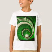 緑の円形階段 Tシャツ (正面)