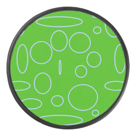 緑の円 アイスホッケーパック (正面)
