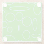 緑の円 ガラスコースター (裏面)