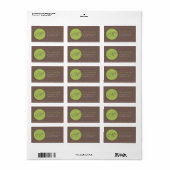 緑の円 – モノグラム住所 シール (フルシート)