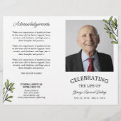 緑の写真お祝い・オブ・ライフ・葬儀 (正面)