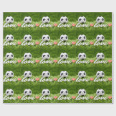 緑の写真でサッカーを愛で ラッピングペーパー (フラット)