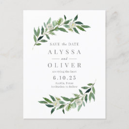 緑の写真なし日付はがきを保存 ポストカード