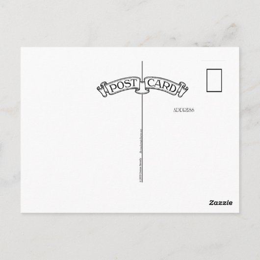 緑の写真はがき上のスノーフレーク ポストカード (裏面)