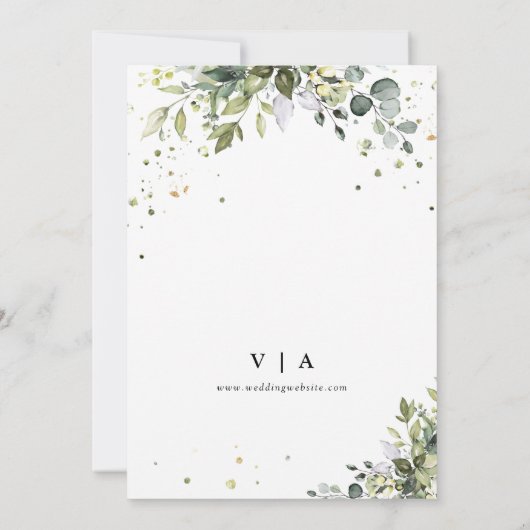 緑の写真カードで日付を保存 セーブザデート (裏面)