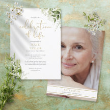 緑の写真葬式お祝い・オブ・ライフ