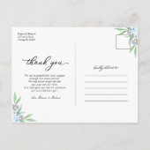 緑の写真誕生のお知らせ&ありがとうございます ポストカード (裏面)