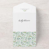 緑の写真誕生のお知らせ&サンキューカード オールインワン招待状 (外側)