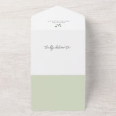 緑の写真誕生のお知らせ&サンキューカード オールインワン招待状 (外側)