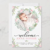 緑の写真誕生のお知らせ&サンキューカード シーズンカード (正面)