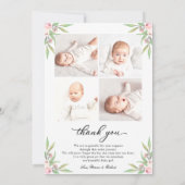 緑の写真誕生のお知らせ&サンキューカード シーズンカード (裏面)