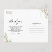 緑の写真誕生のお知らせ&サンキューポスト ポストカード (裏面)