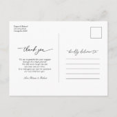 緑の写真誕生のお知らせ&サンキューポスト ポストカード (裏面)