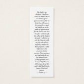 緑の写真追悼詩ブックマーク (裏面)