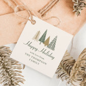 緑の冬のクリスマス フェイバータグ