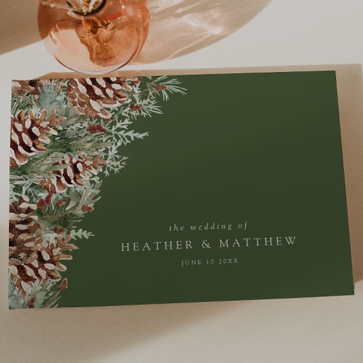 緑の冬の結婚式 ゲストブック