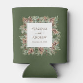 緑の冬の結婚式 缶クーラー (裏面)