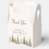 緑の冬の赤ちゃんシャワーありがとう フェイバーボックス (オープン)