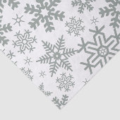 緑の冬の雪の結晶のホワイト 薄葉紙 (詳細)