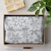 緑の冬の雪の結晶のホワイト 薄葉紙 (ギフト)